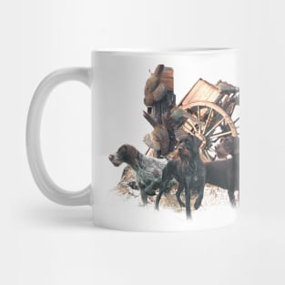 German Wirehaired Pointer hunting pheasant Mug